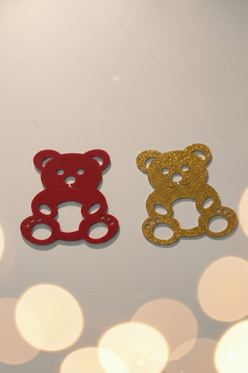 Teddy Bear Cutout Acrylic Cake Topper