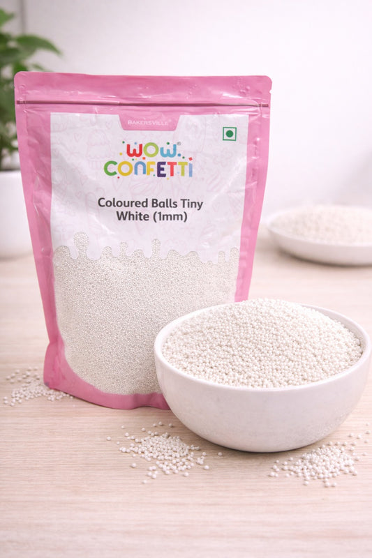 Wow Confetti Coloured Balls Tiny White 1 mm