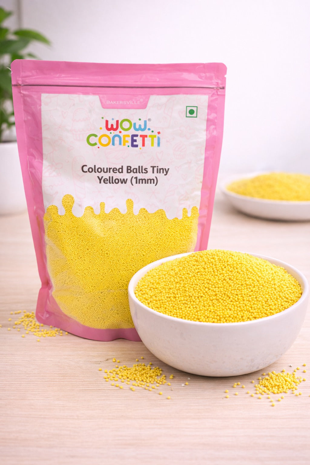 Wow confetti Coloured Balls Tiny Yellow 1 mm