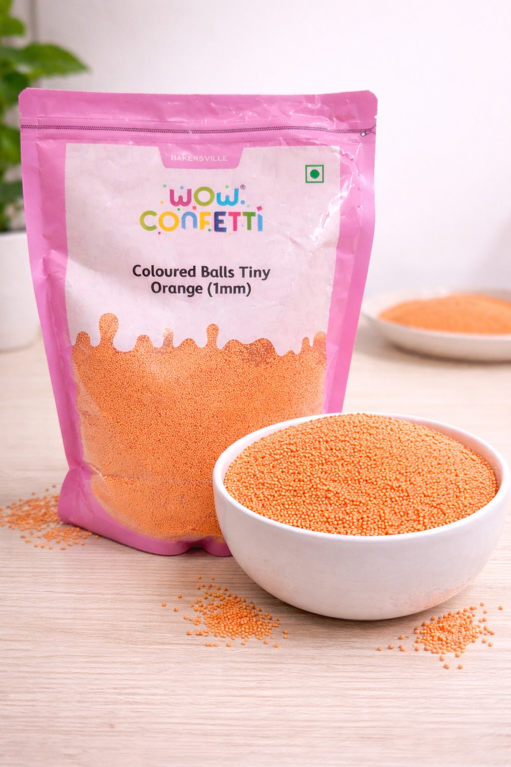 Wow Confetti Coloured Balls Tiny Orange 1 mm