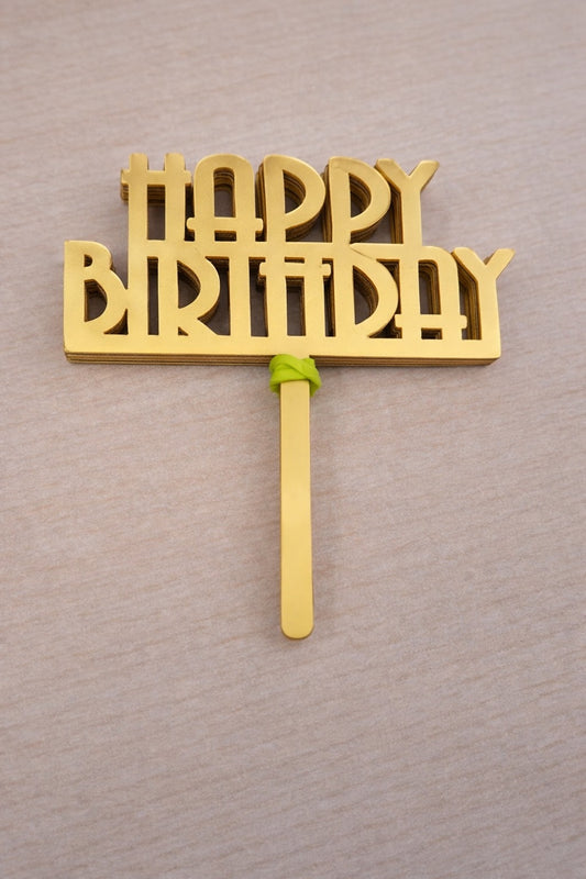 Happy Birthday Acrylic Topper Pack of 10