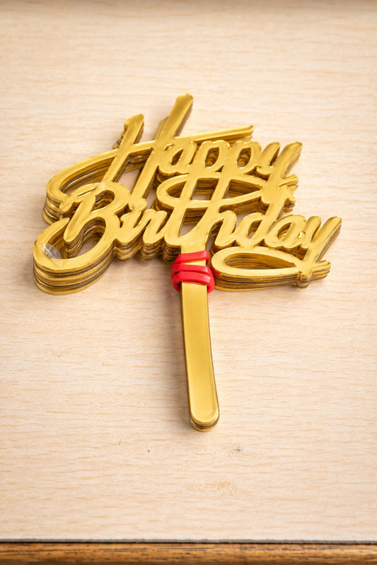 Happy Birthday Acrylic Topper Pack of 10