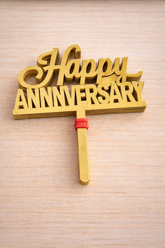 Happy Anniversary Acrylic Topper Pack Of 10