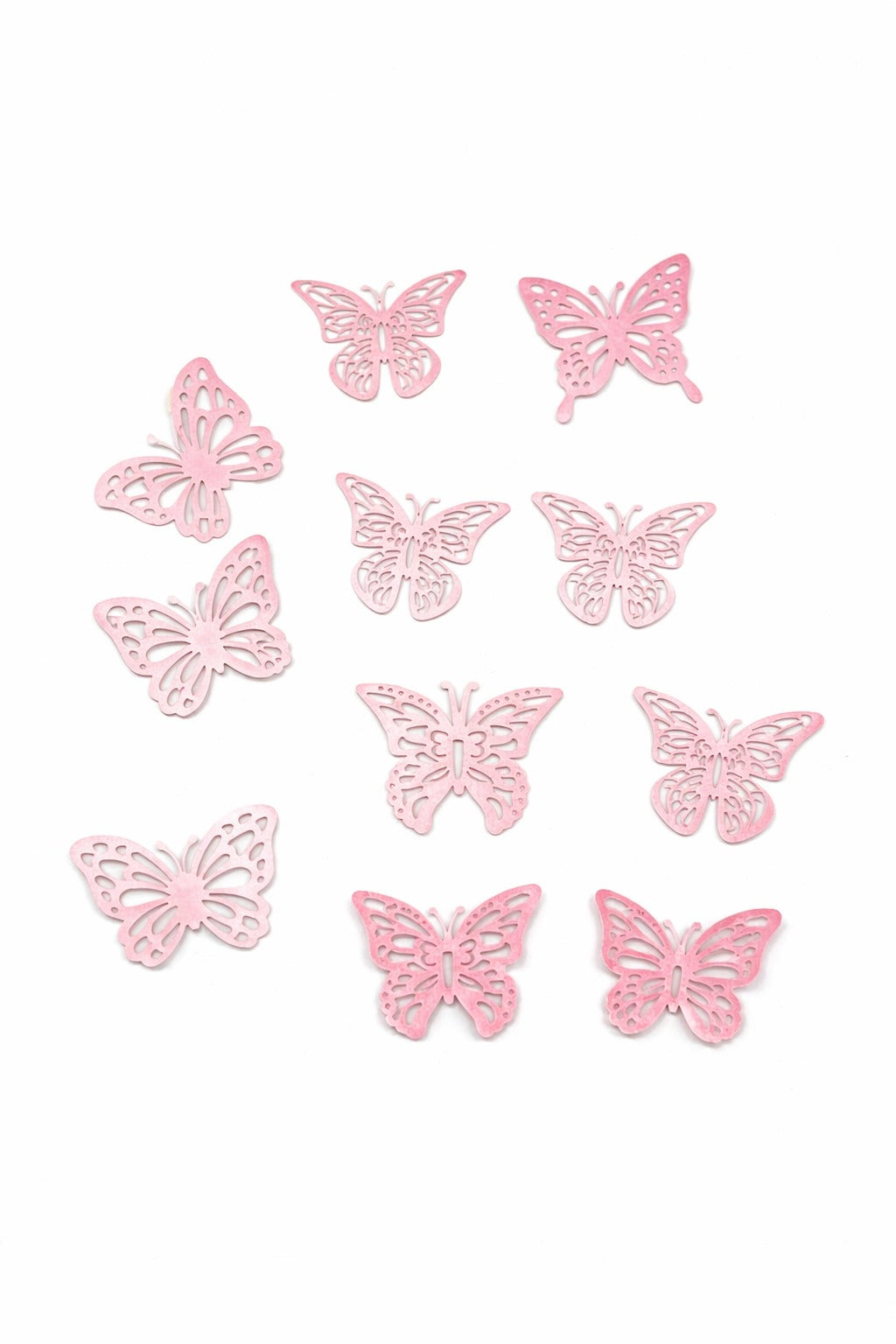 Pink laser cut Butterfly Pack of 10