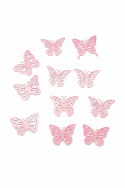 Pink laser cut Butterfly Pack of 10