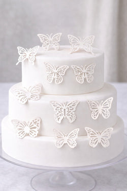 Laser Cut White Butterfly Pack Of 10