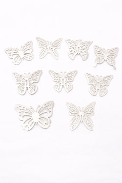 Laser Cut White Butterfly Pack Of 10