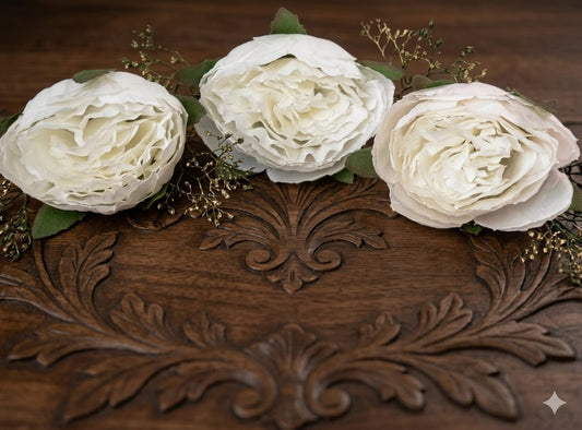 Big Artificial Flower white  4172-D Pack of 3