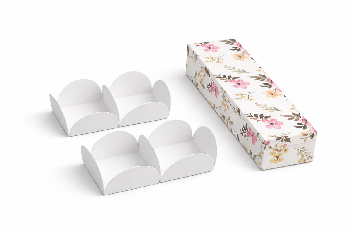 4 Cavity Chocolate Box Pack Of 10 Size - 1.6x6.5x1.25 inch