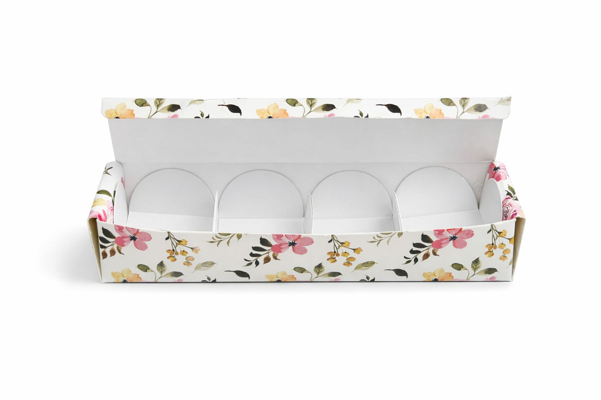 4 Cavity Chocolate Box Pack Of 10 Size - 1.6x6.5x1.25 inch