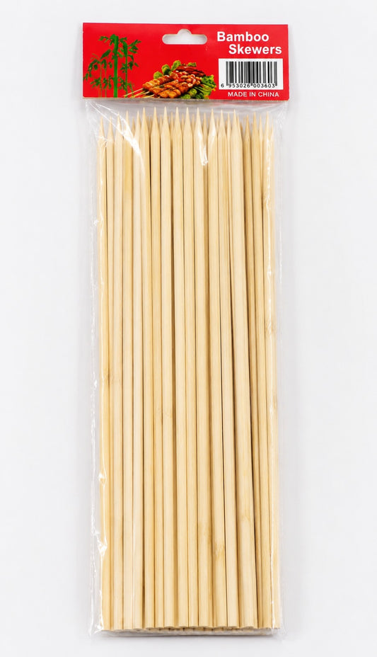 12 inch (3mm Thick)Wooden Skewer Approx 40 pcs