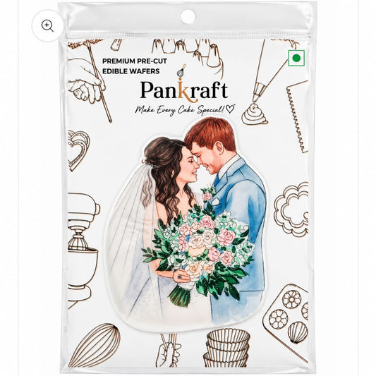PanKraft Premium Pre-cut couple Edible PaperCode  (TT-83)