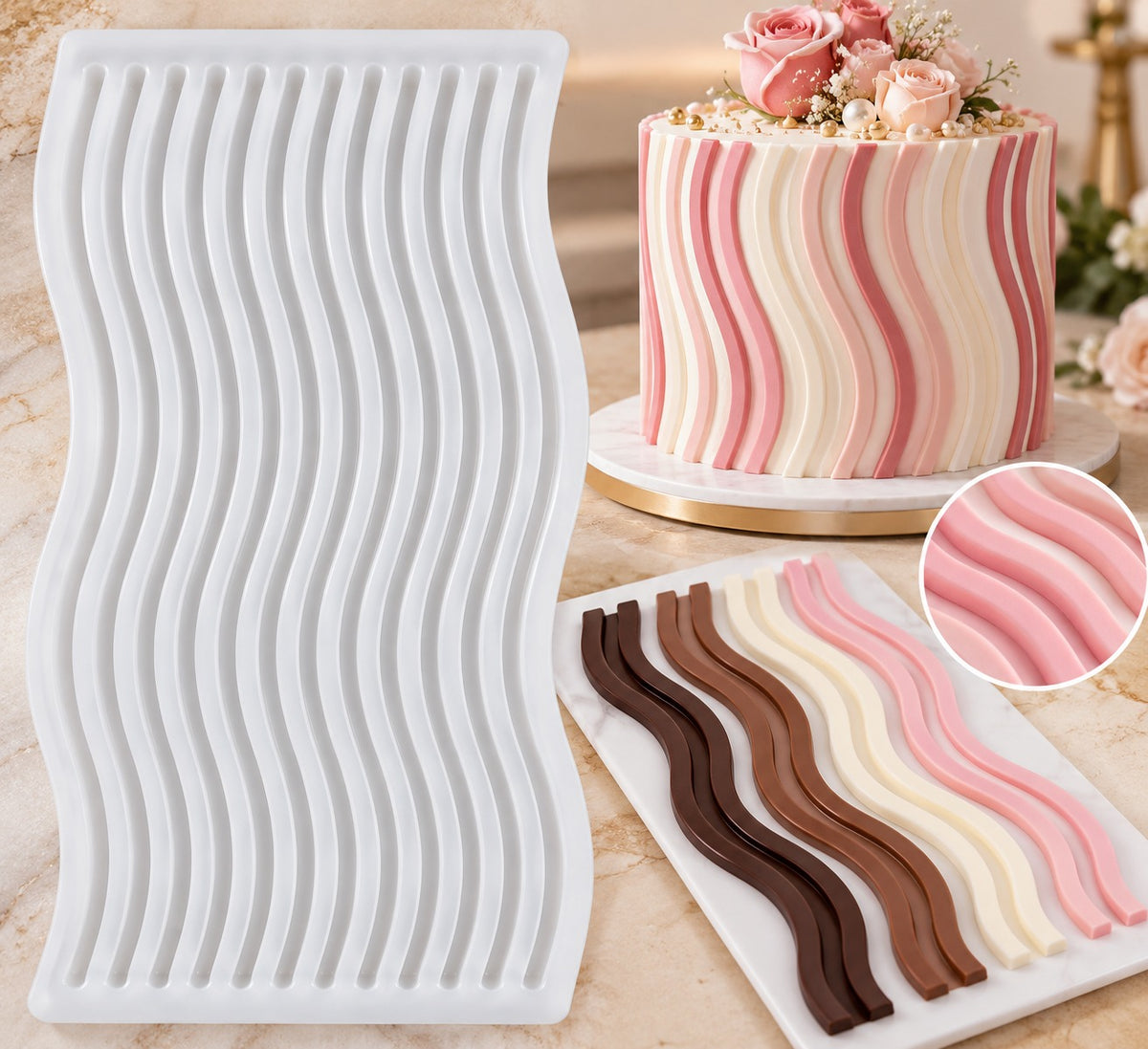 Rainbow Wave Chocolate Mould