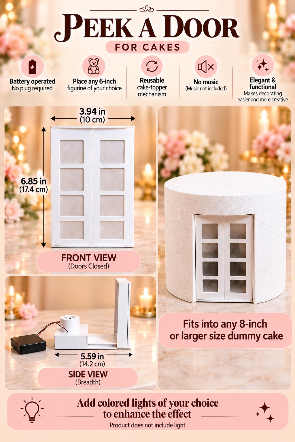 Battery Operated Door Cake Stand