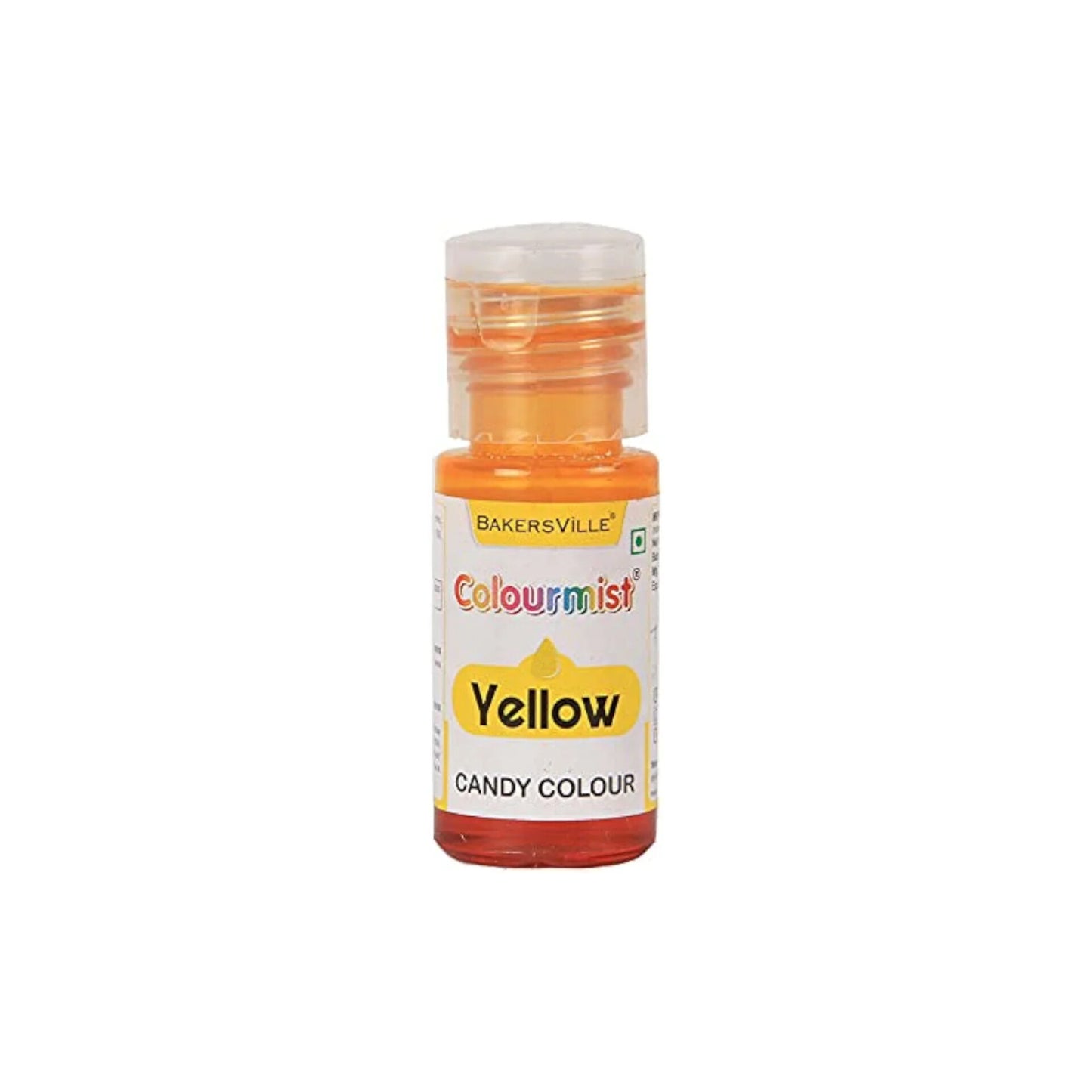 BakersVille Colourmist yellow candy gel colour