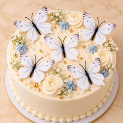 White Butterfly Set of 5
