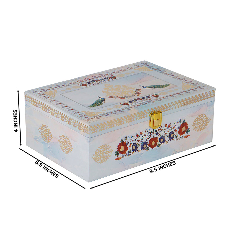 Floral Hamper Box with 2 printed salsa jars Size (9.5x5.5x4) Inch