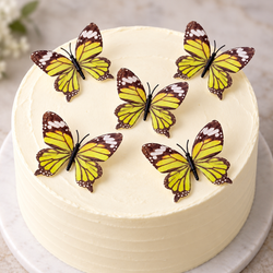 Lemon Yellow Butterfly Set of 5