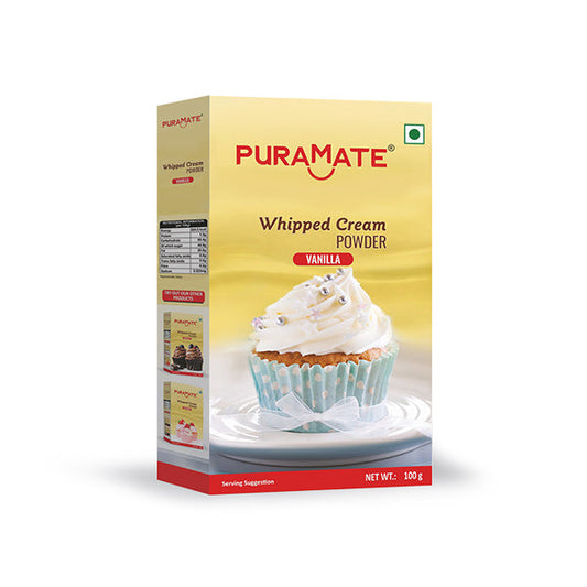 Puramate Whipped cream powder vanilla 100 gm expiry - 5/2026