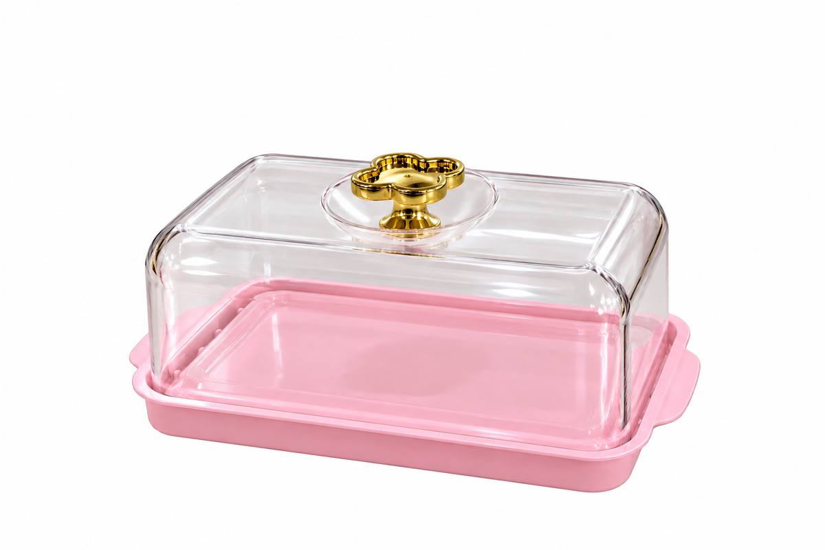 Pink Rectangular Food Storage Box Size - 7x2.5 inch