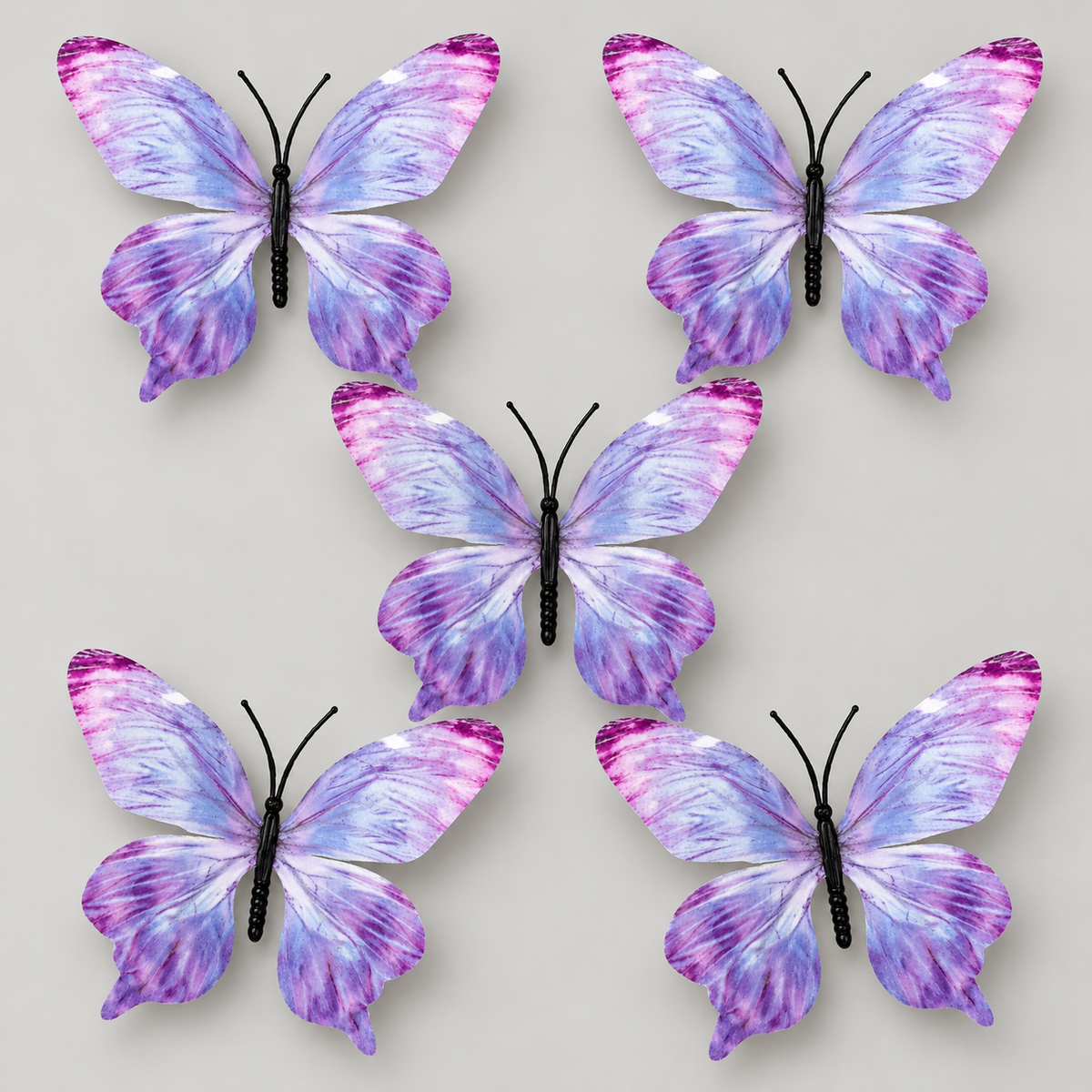 Pastel Blue Butterfly Set Of 5
