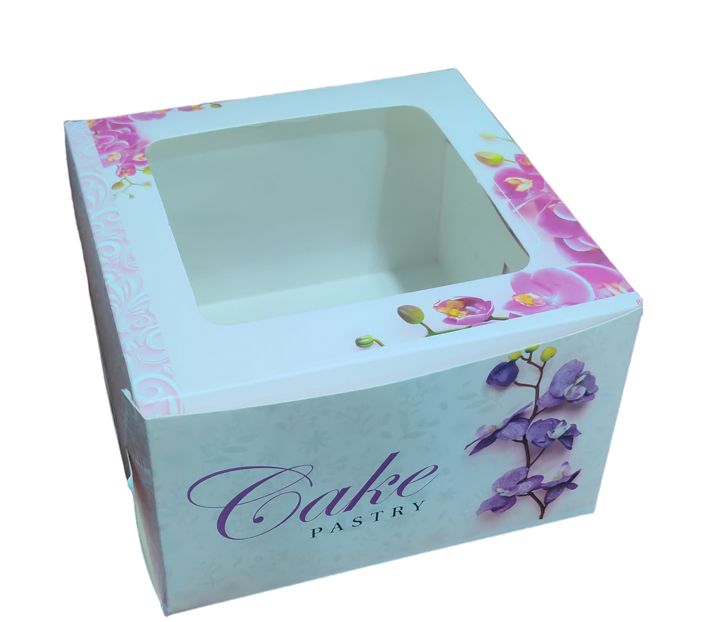 1 Pound Window  cake box Size -  8x 8x5 inch