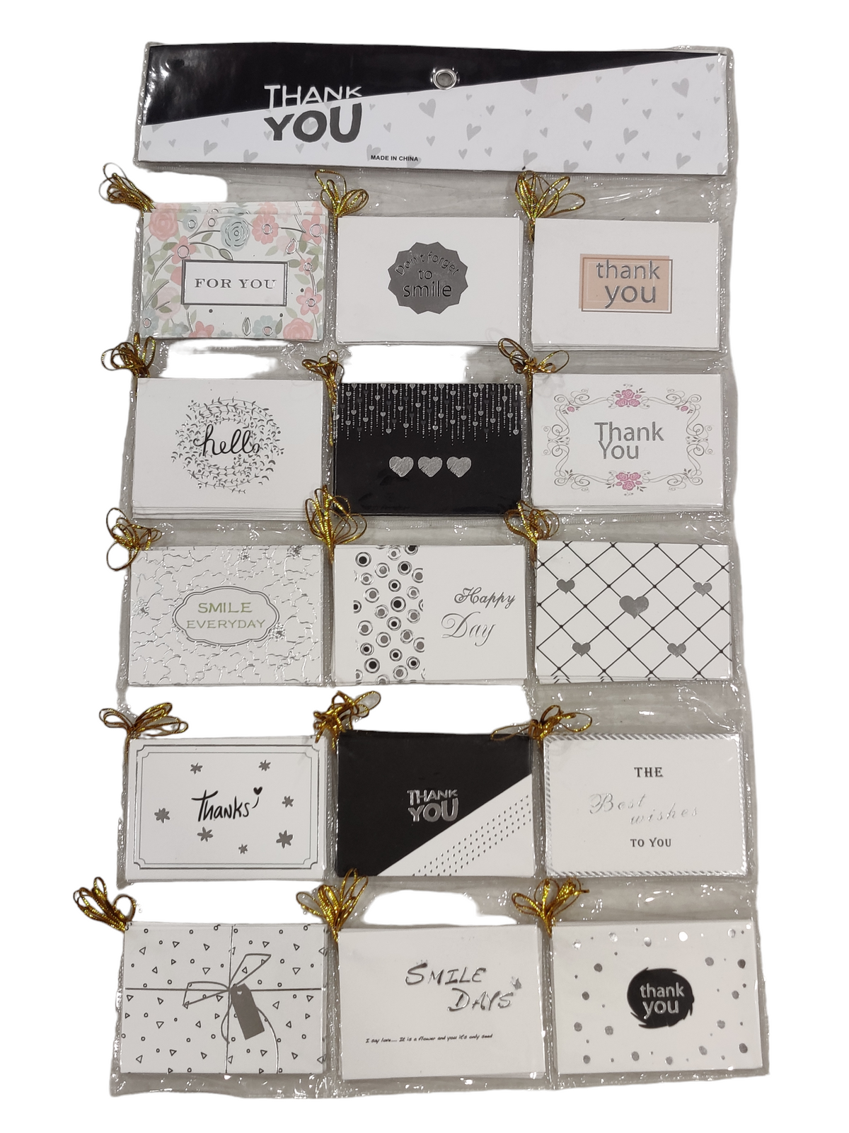 Thank you best wishes card's pack of 10 Random