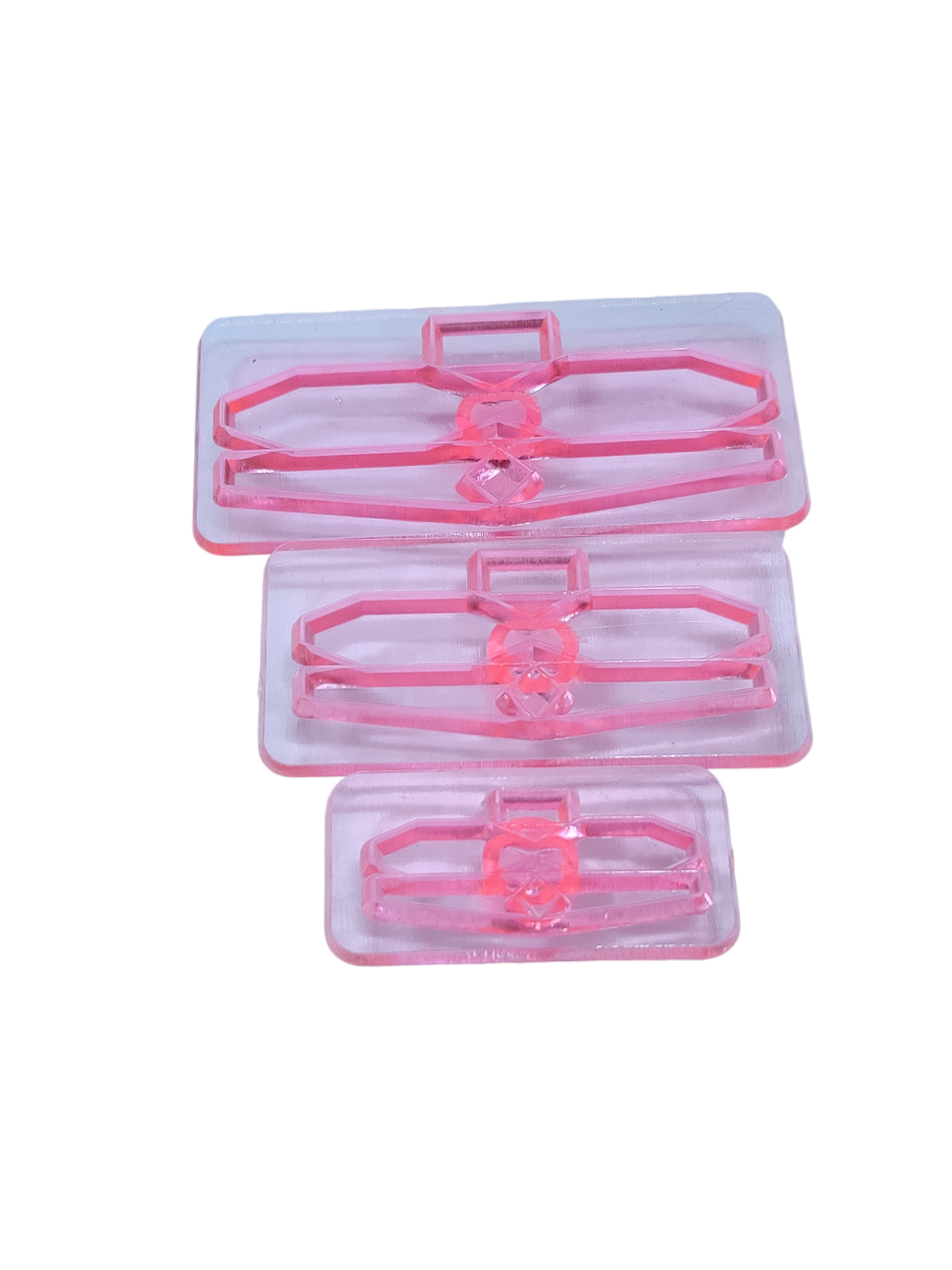 Bows Cutter, Set of 3, Pink