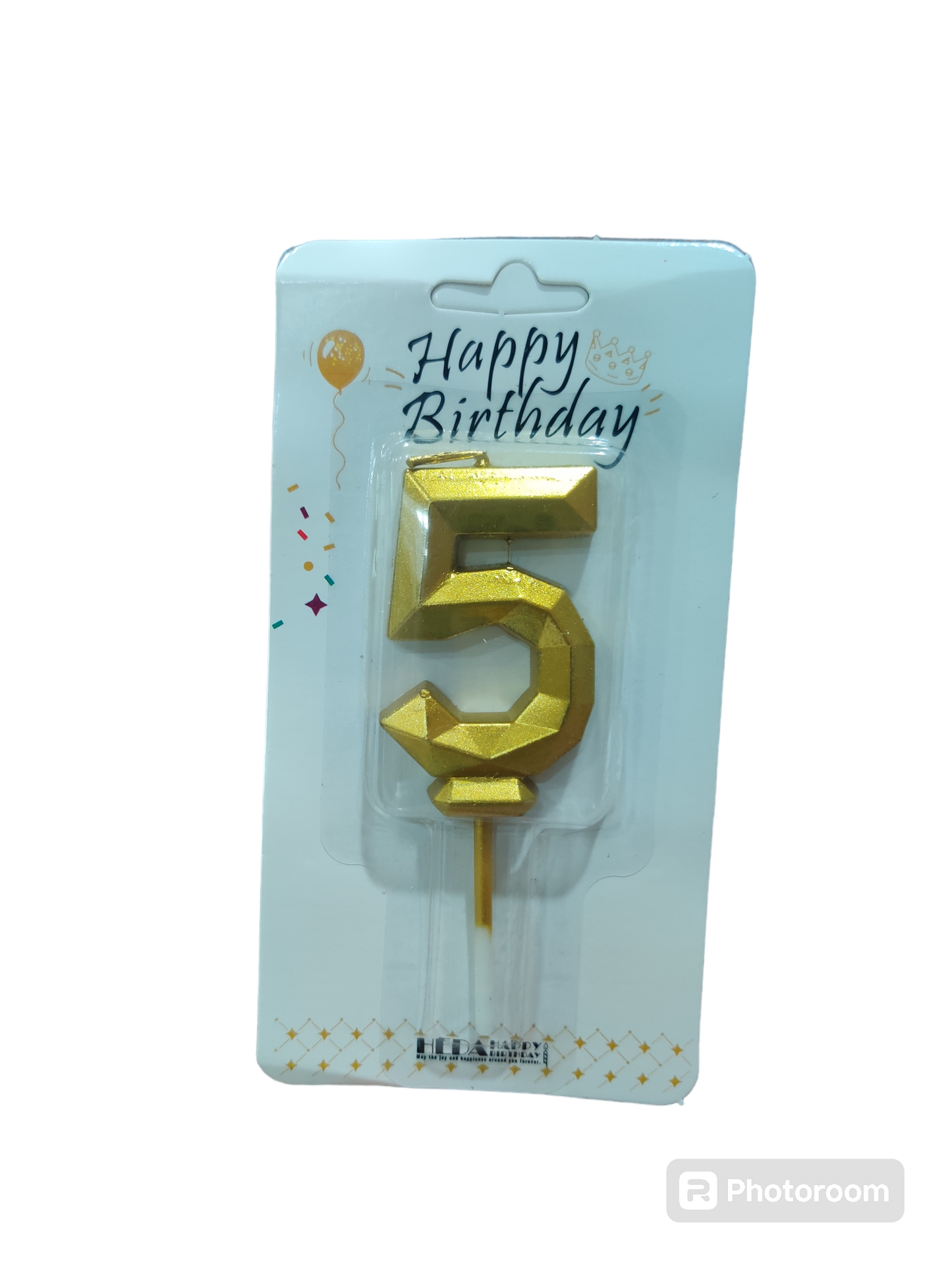 5 Number golden candle