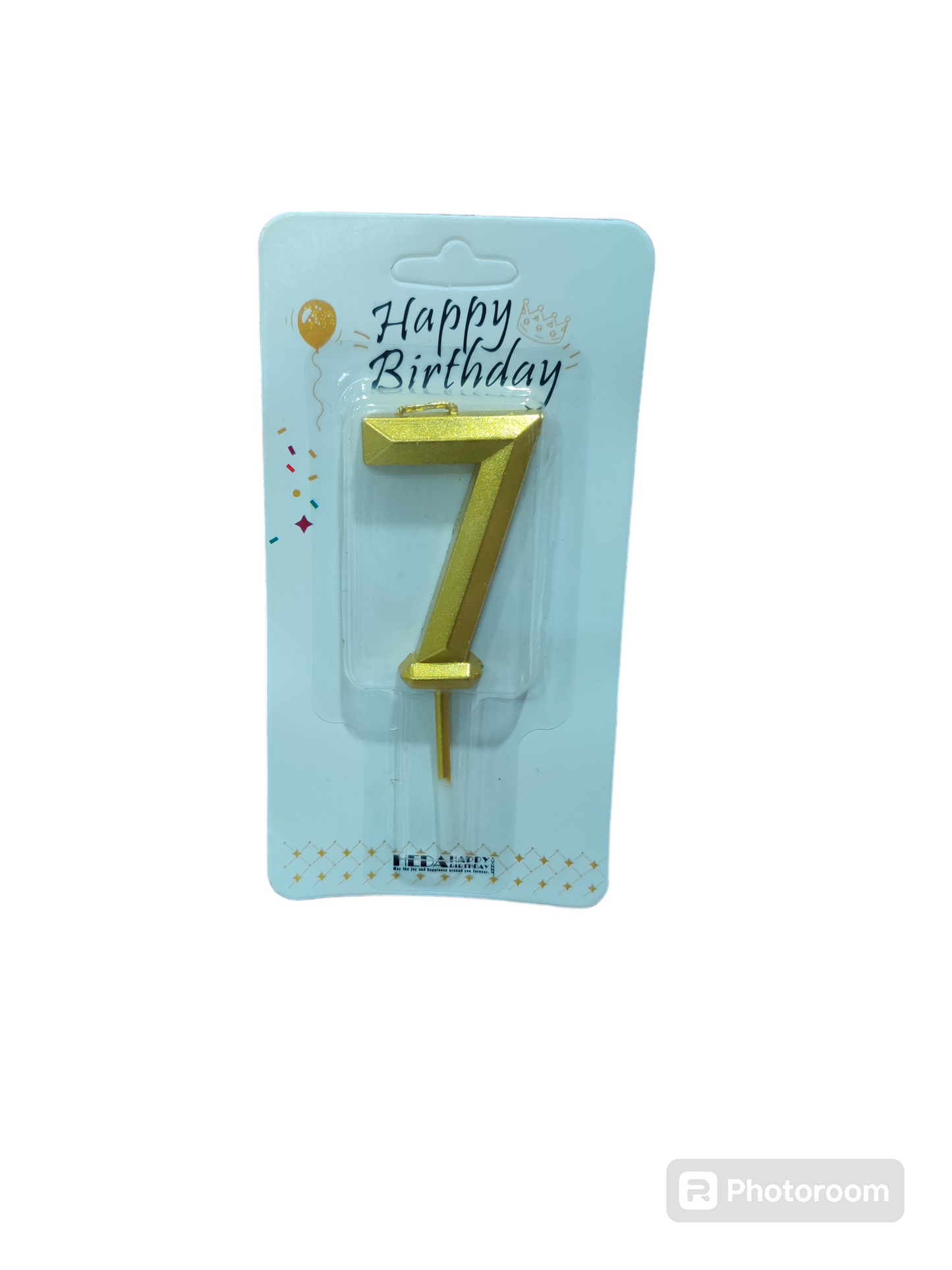 7 Number golden candle