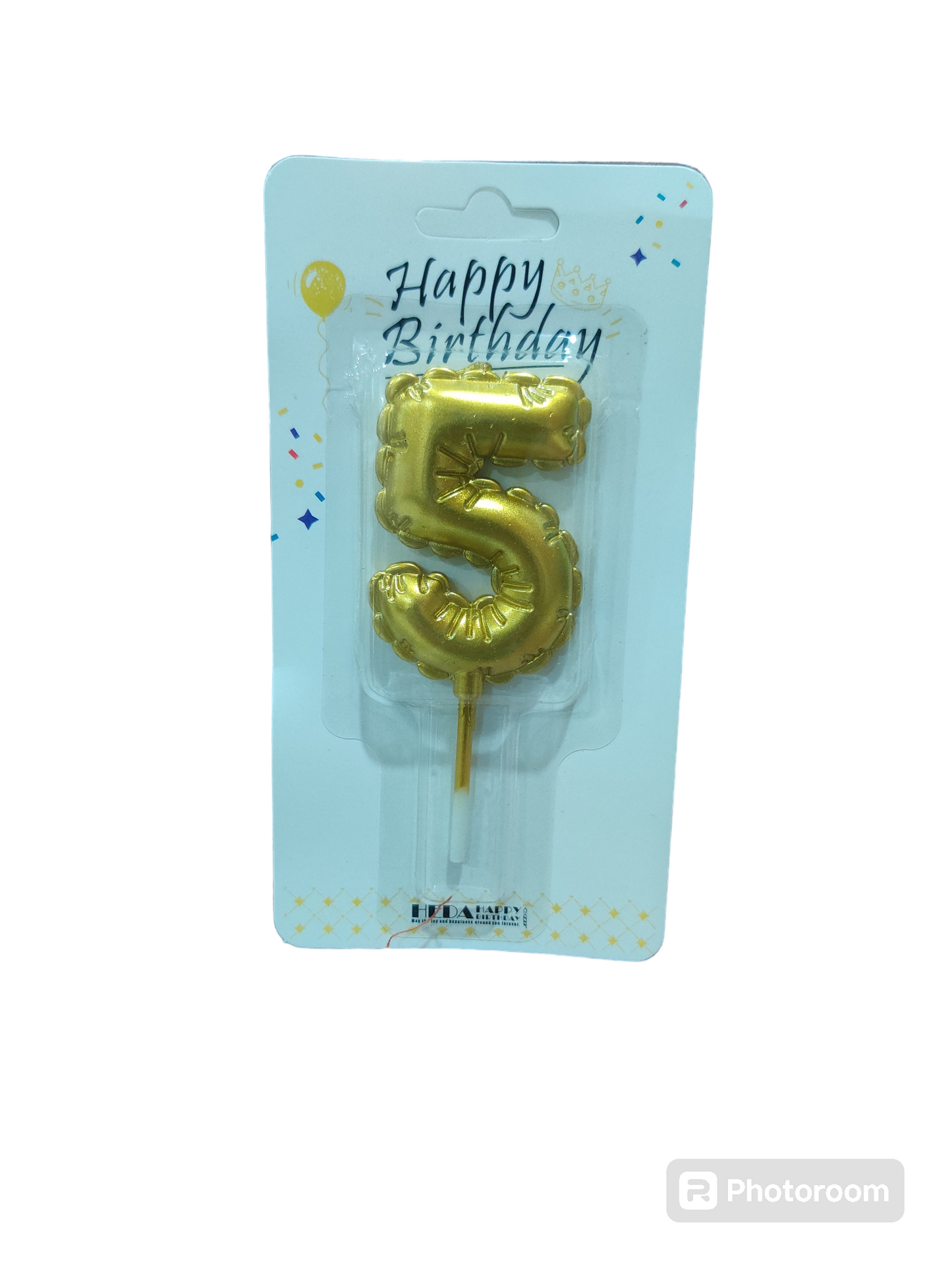 5 Number golden candle