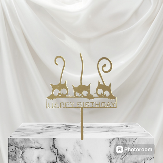 Happy Birthday acrylic topper