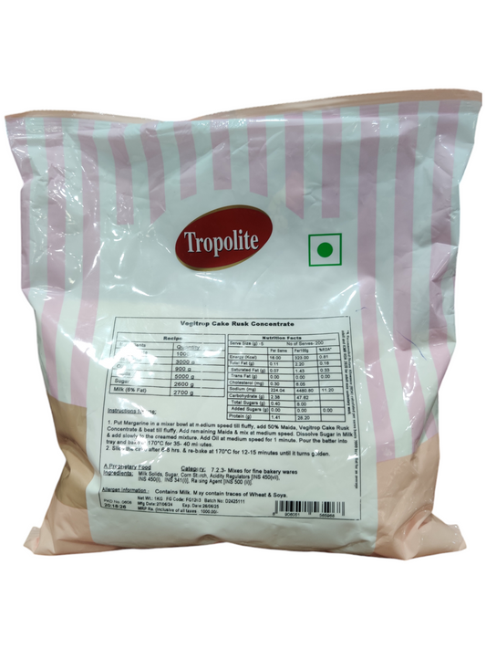 Tropolite vagitrop cake rusk concentrate 1kg