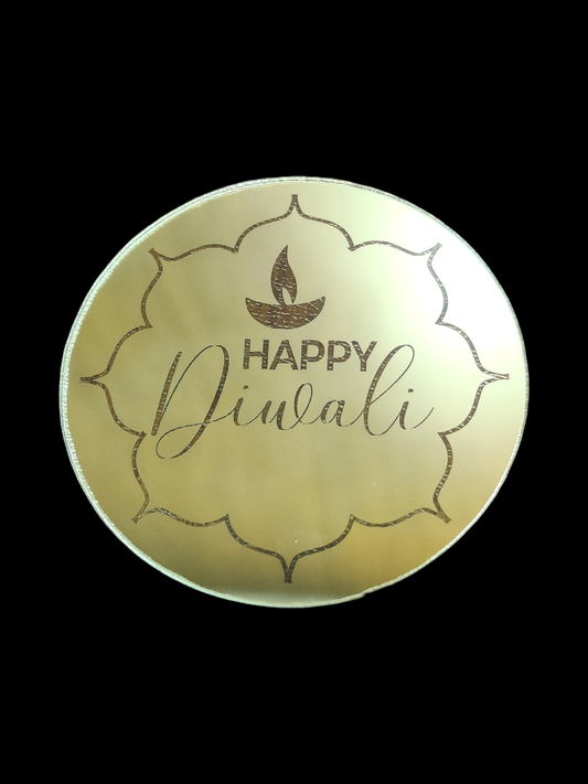 Happy diwali Acrylic coin size 2 inch