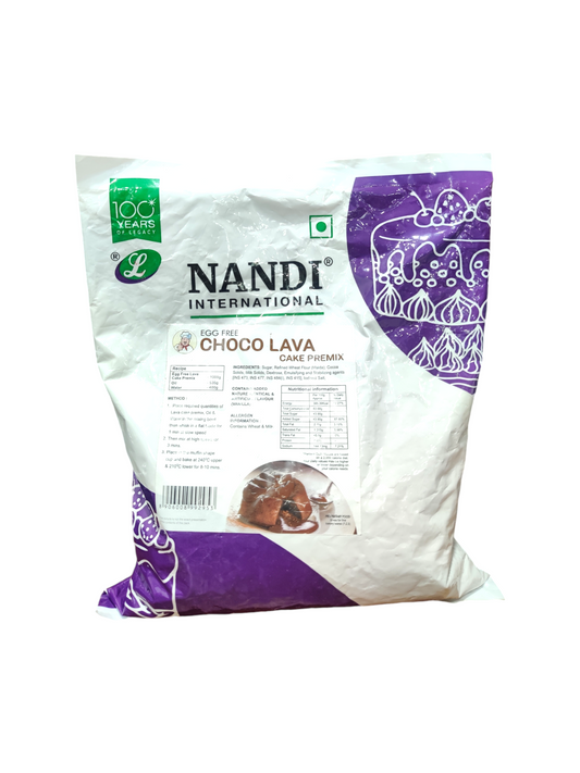 Nandi international egg free choco lava cake premix 1kg