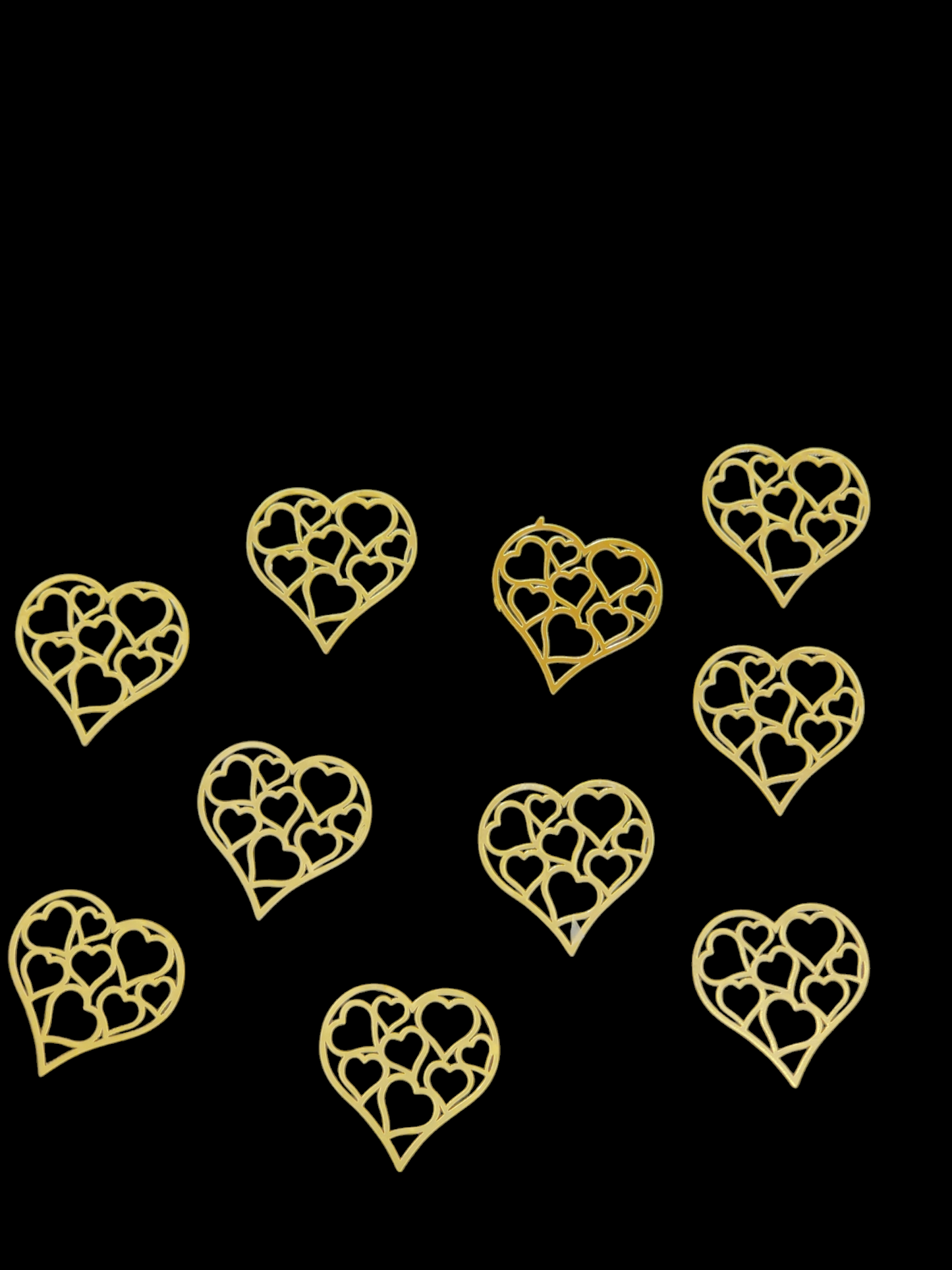 Acrylic Heart Topper Pack Of 10