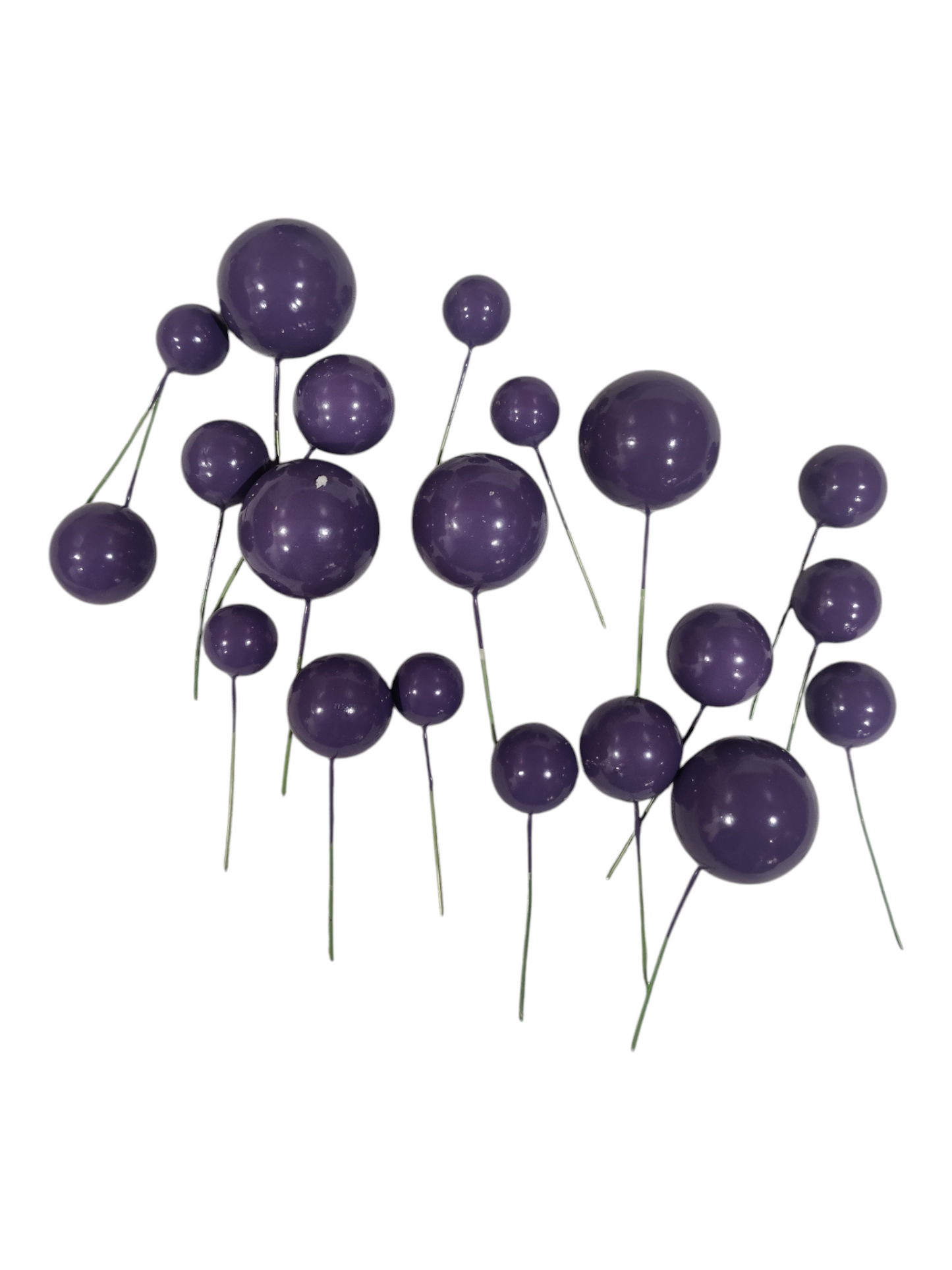 Mix Size Faux Balls Dark Purple colour pack of 20