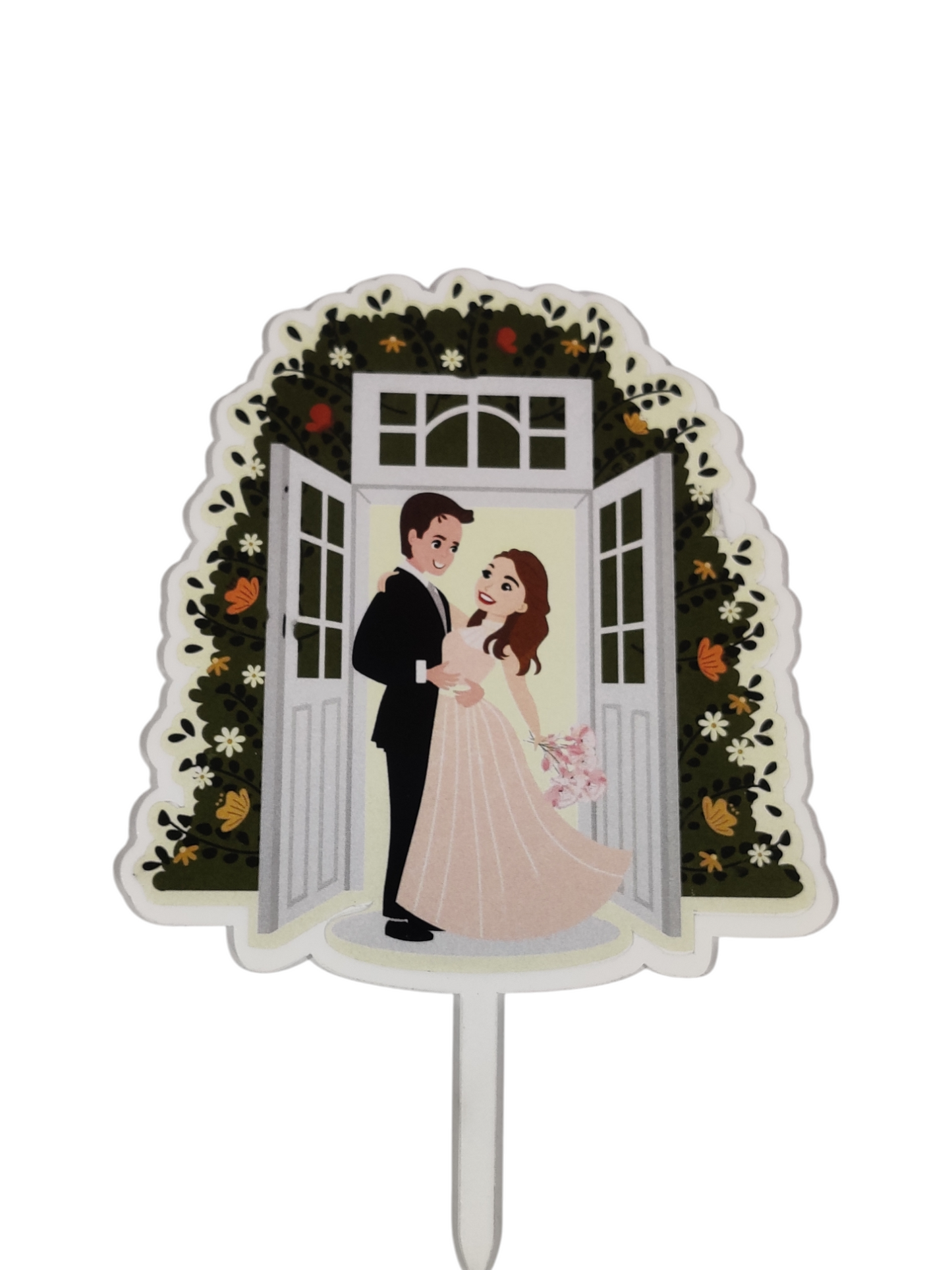 Couple Printed Cake Topper without Stick