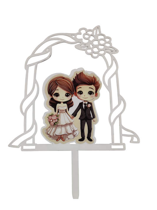 Couple Printed Cake Topper