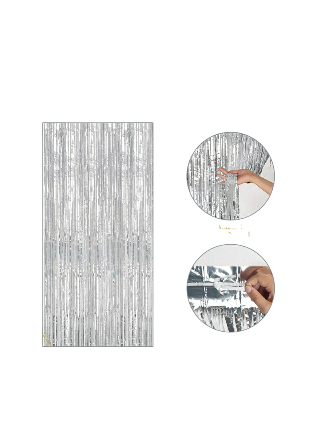 Silver Birthday Foil Curtain Pack Of 1