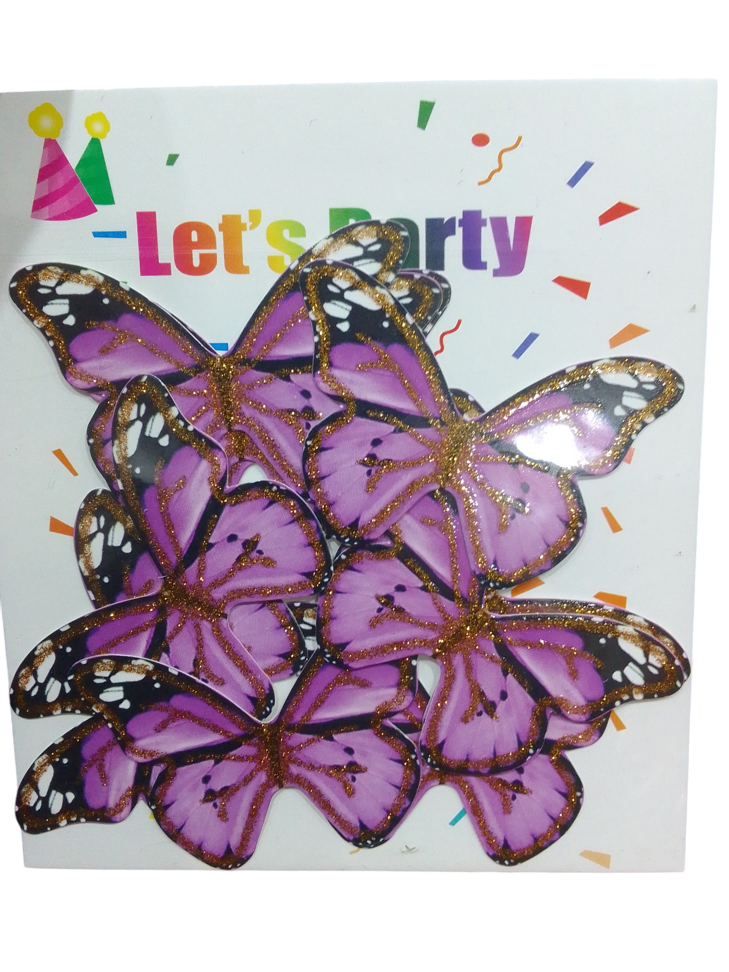 Paper Butterfly Cake Topper Pack Of 10