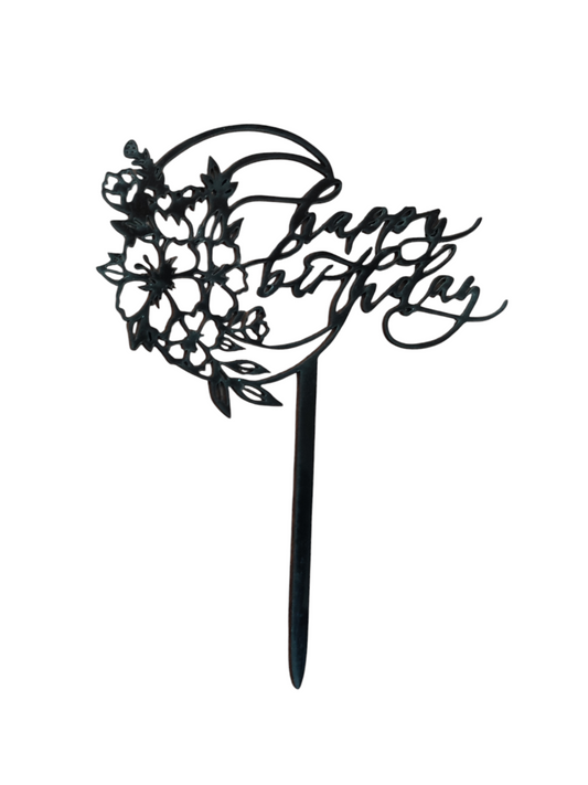 Happy Birthday Black Acrylic RT00235