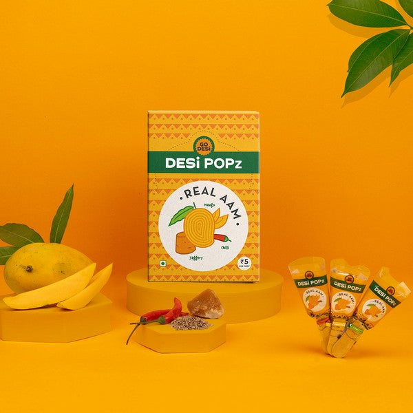 Go desi Real Aam Popz Real Mango & Jaggery pack of 5