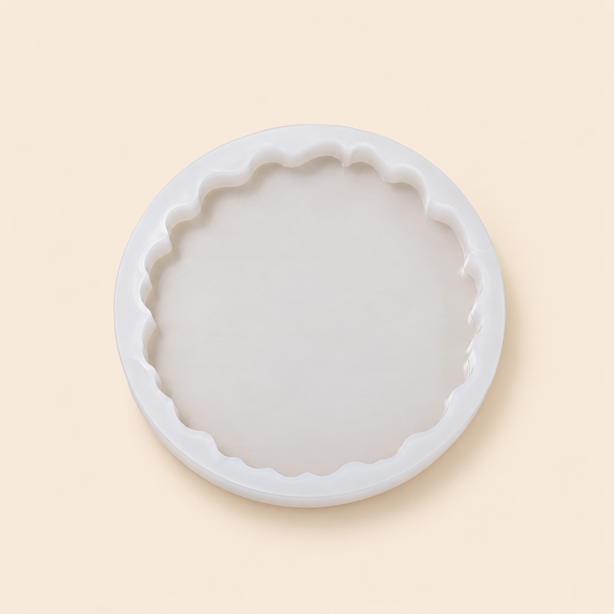 Round Scalloped Resin Mould Size 4 Inch
