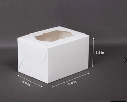 2 pc Cupcake Box White Colour Pack Of 10