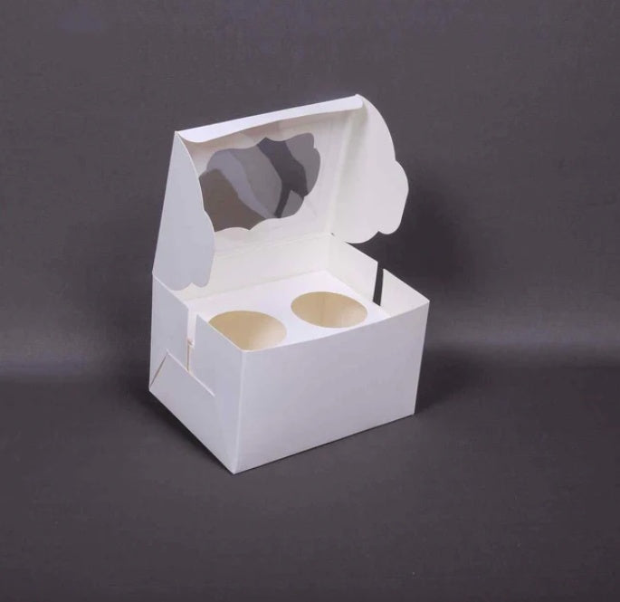 2 pc Cupcake Box White Colour