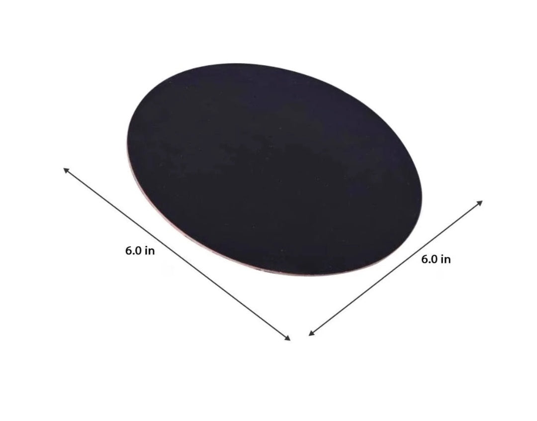 Round Black 6 inch Baseboard pack of 50