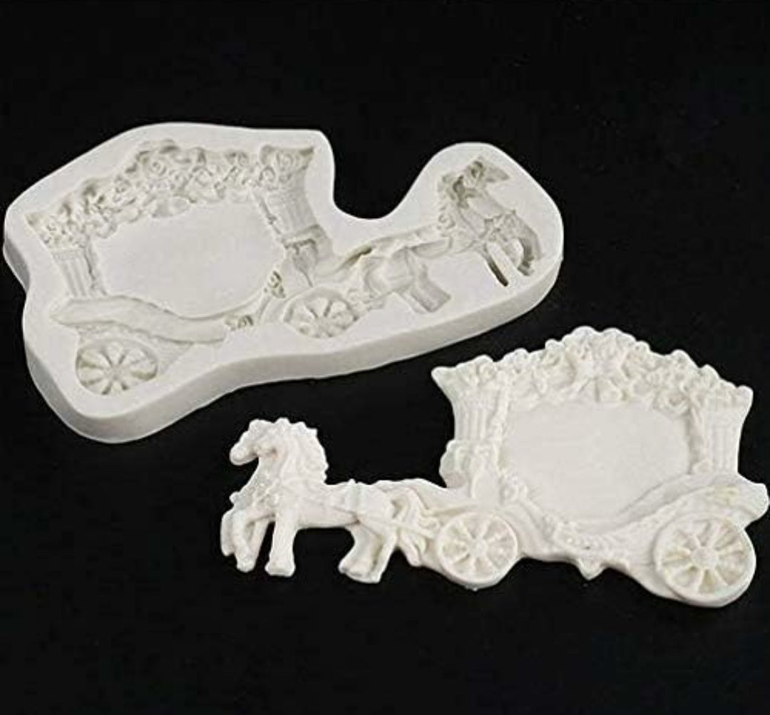 Horse Carriage Silicone Fondant Mould