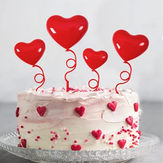 Heart Shape 3D Love cake decorating 4pcs