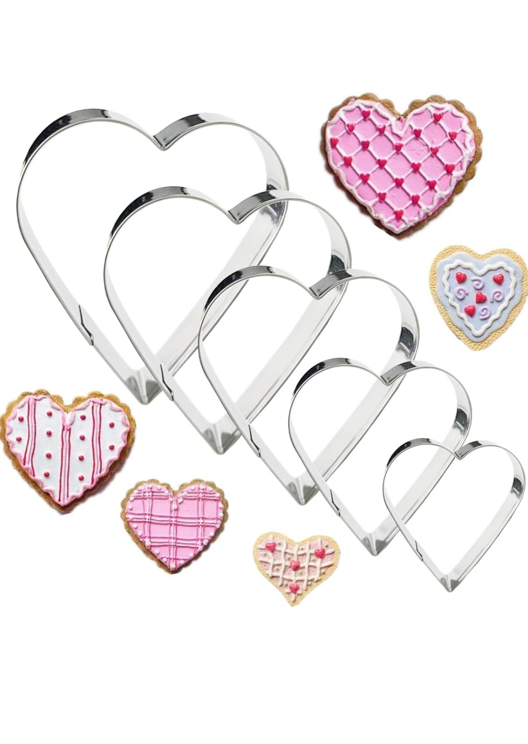 Heart shape Cookie Cutters set of 5